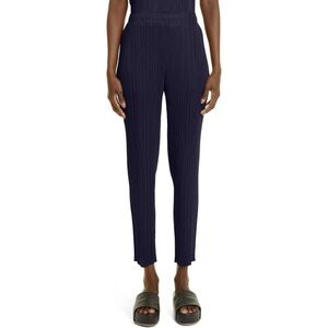 Issey Miyake Pleats Please Dark Navy Ankle Pants